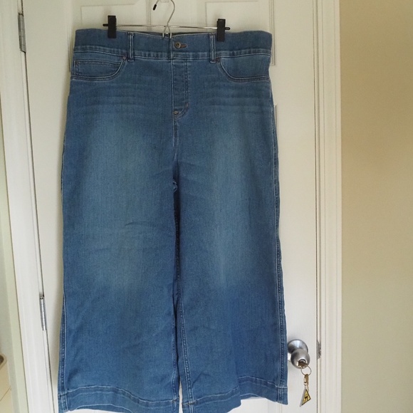 SPANX Cropped Wide Leg Pull on Jeans Plus Size 3X - Picture 1 of 8